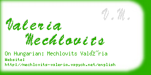 valeria mechlovits business card